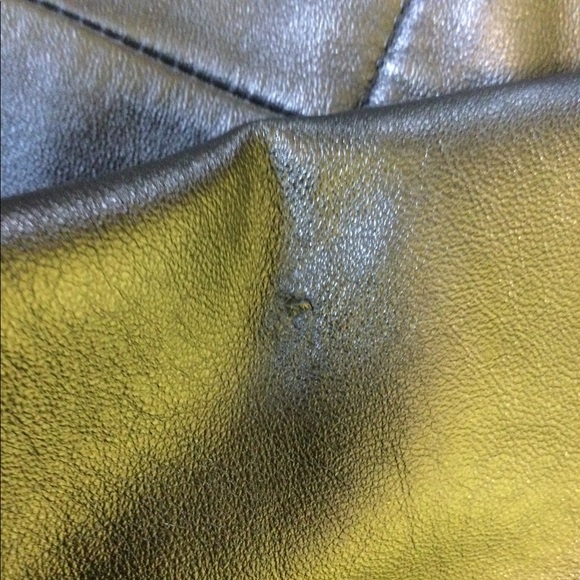 L Croft & Barrow black lambskin leather coat - Picture 16 of 16